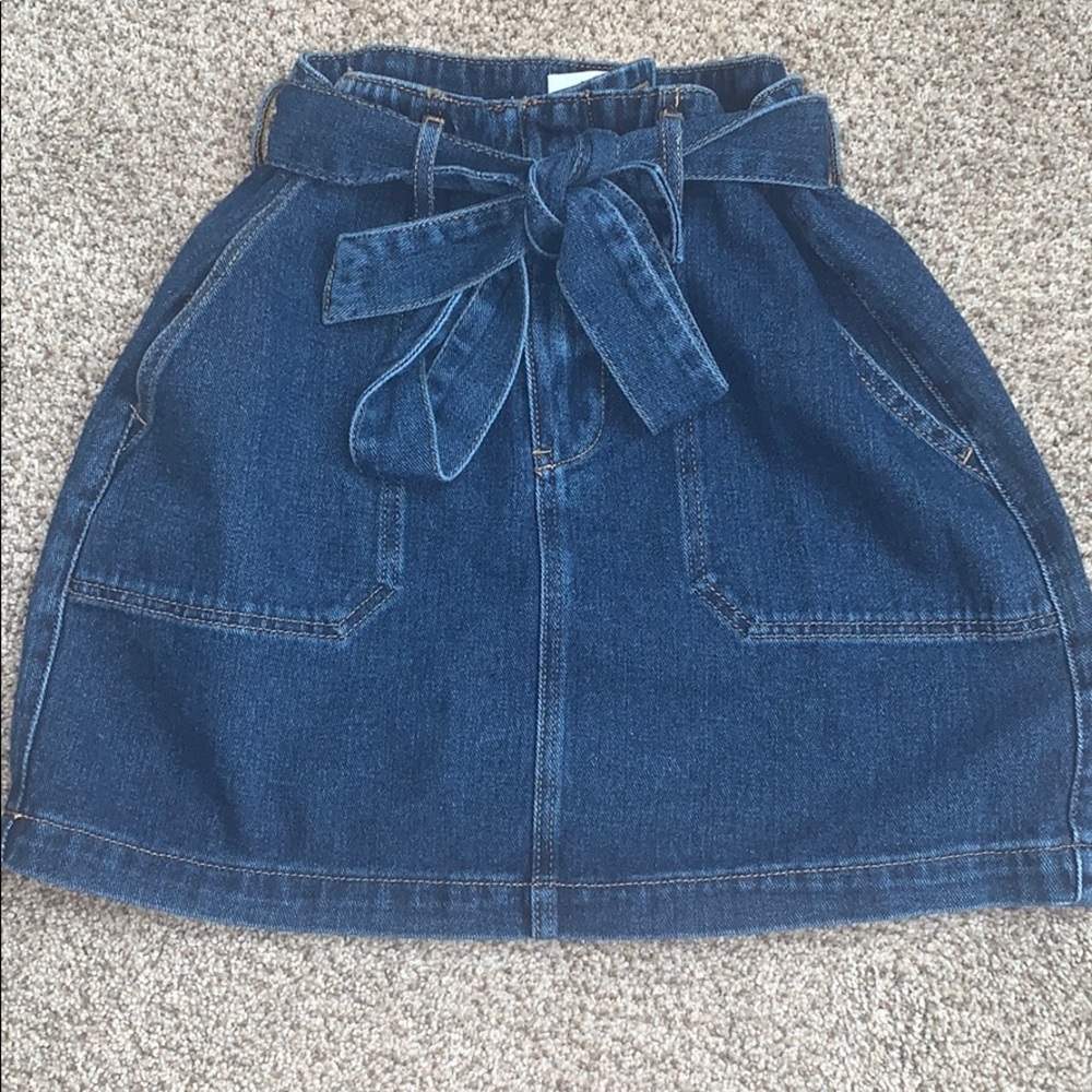 Forever 21 Tie-front Jean Skirt